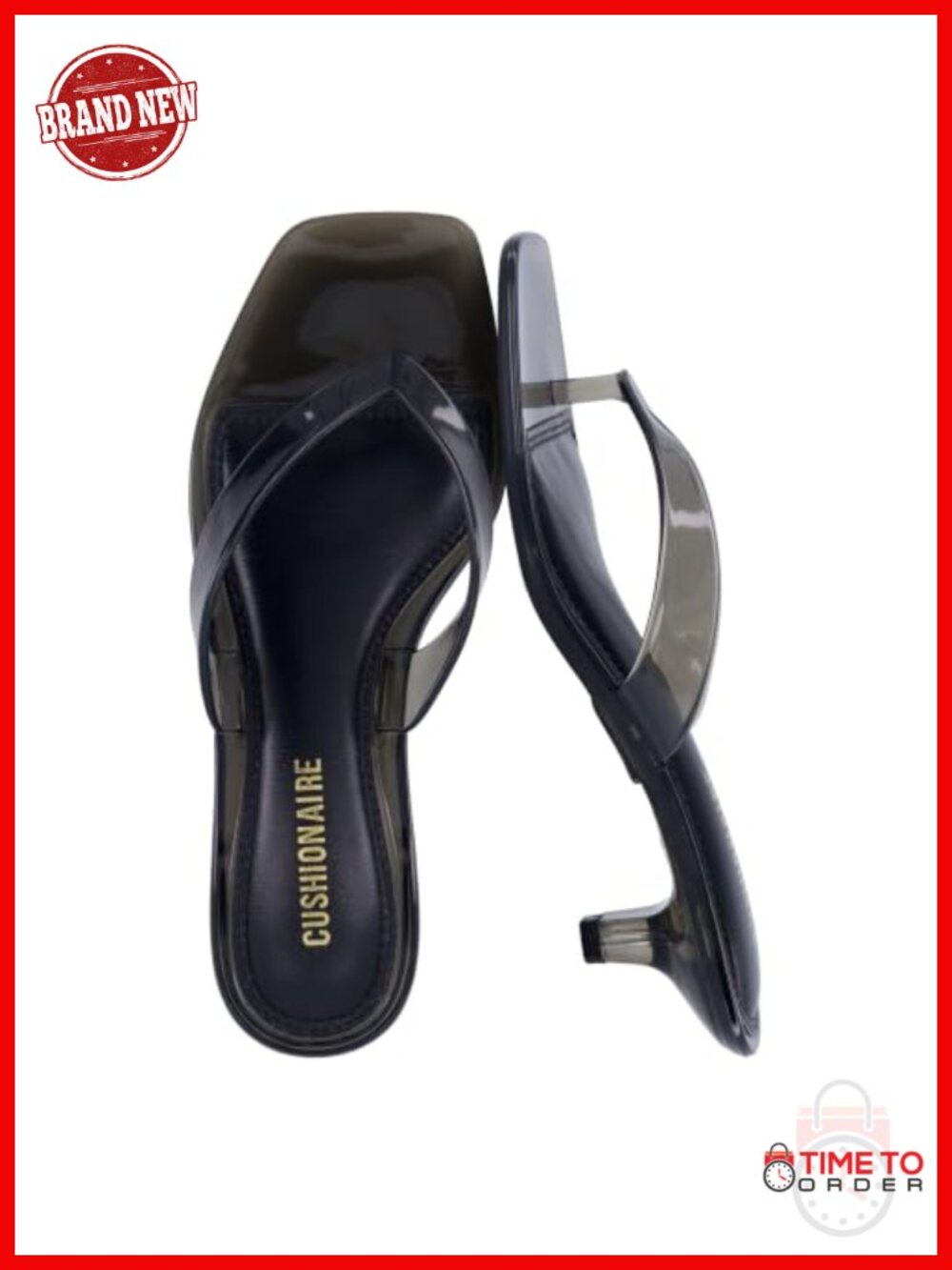 Jelly Thong Kitten Heel Sandals